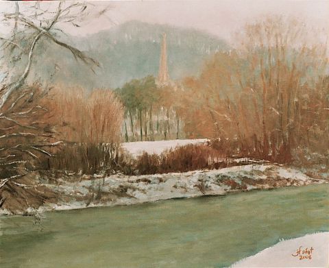 Bord de Marne à Joinville en Hiver